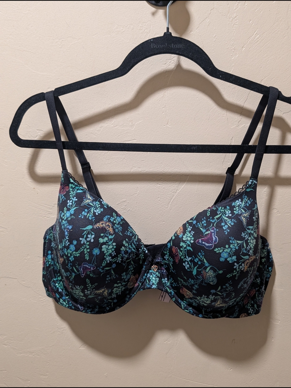 EUC Body By Victoria's Secret Floral Butterfly Lined Perfect Push Up Bra  38D